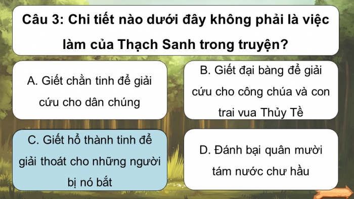 Trò chơi khởi động Ngữ văn 6 kết nối Bài 7: Thạch Sanh