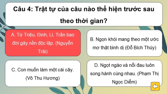 Trò chơi khởi động Ngữ văn 6 kết nối Bài 8: Lựa chọn từ ngữ, Lựa chọn cấu trúc câu