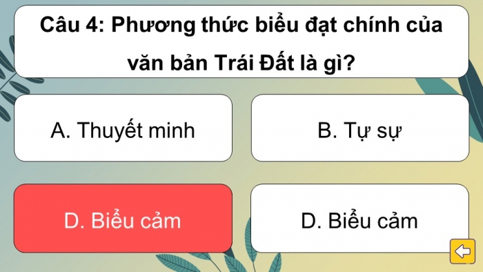 Trò chơi khởi động Ngữ văn 6 kết nối Bài 9: Trái Đất