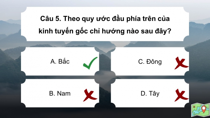 Trò chơi khởi động Địa lí 6 chân trời Bài 3: Tìm đường đi trên bản đồ