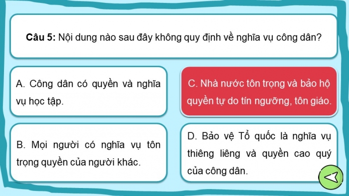 Trò chơi khởi động Công dân 6 chân trời Bài 11: Quyền cơ bản của trẻ em