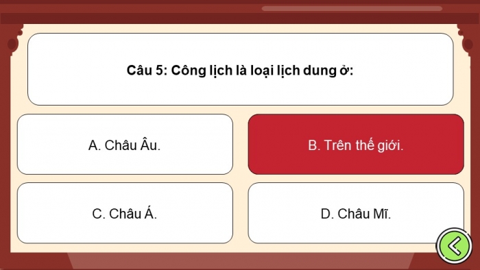 Trò chơi khởi động Lịch sử 6 chân trời Bài 2: Thời gian trong lịch sử