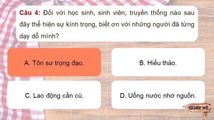 Trò chơi khởi động Công dân 7 kết nối tri thức