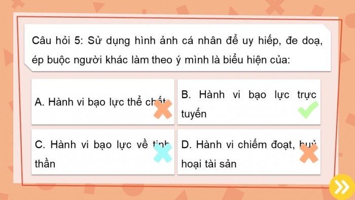 Trò chơi khởi động Công dân 7 kết nối Bài 7: Phòng, chống bạo lực học đường