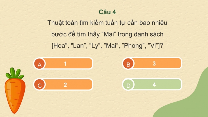 Trò chơi khởi động Tin học 7 kết nối Bài 15: Thuật toán tìm kiếm nhị phân