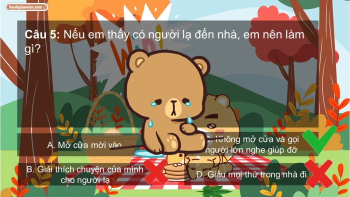 Trò chơi khởi động Đạo đức 2 kết nối Bài 11: Tìm kiếm sự hỗ trợ khi ở nhà