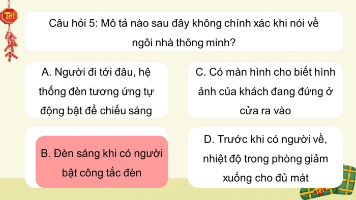 Trò chơi khởi động Công nghệ 6 kết nối Ôn tập Chương I