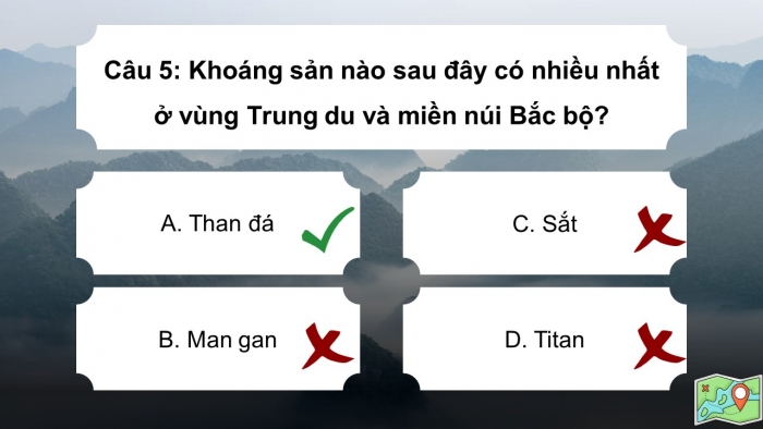 Trò chơi khởi động Lịch sử Địa lí 4 kết nối Bài 4: Thiên nhiên vùng Trung du và miền núi Bắc Bộ