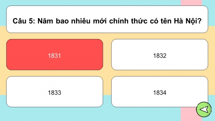 Trò chơi khởi động Lịch sử Địa lí 4 kết nối Bài 12: Thăng Long - Hà Nội