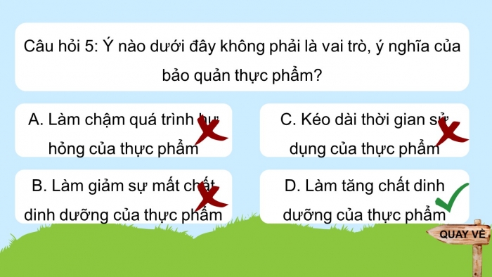 Trò chơi khởi động Công nghệ 6 kết nối Ôn tập Chương II