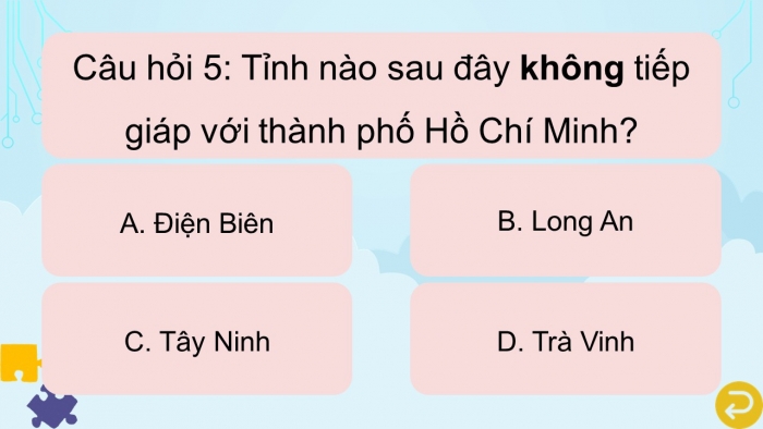 Trò chơi khởi động Lịch sử Địa lí 4 kết nối Bài 27: Thành phố Hồ Chí Minh