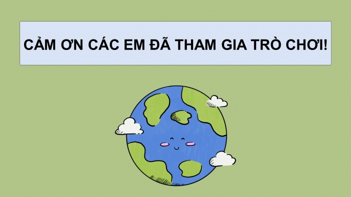 Trò chơi khởi động Địa lí 6 kết nối Bài 8: Chuyển động của Trái Đất quanh Mặt Trời và hệ quả