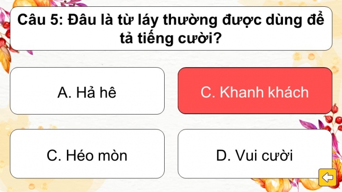 Trò chơi khởi động Ngữ văn 6 kết nối Bài 1: Từ đơn và từ phức, Nghĩa của từ ngữ, Biện pháp tu từ