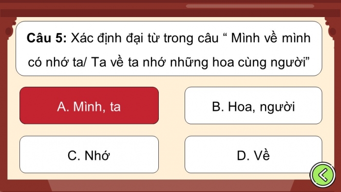 Trò chơi khởi động Ngữ văn 6 kết nối Bài 2: Biện pháp tu từ, Dấu câu, Đại từ