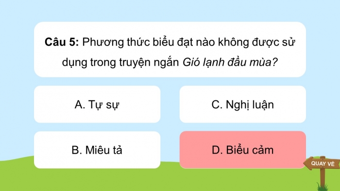 Trò chơi khởi động Ngữ văn 6 kết nối Bài 3: Gió lạnh đầu mùa