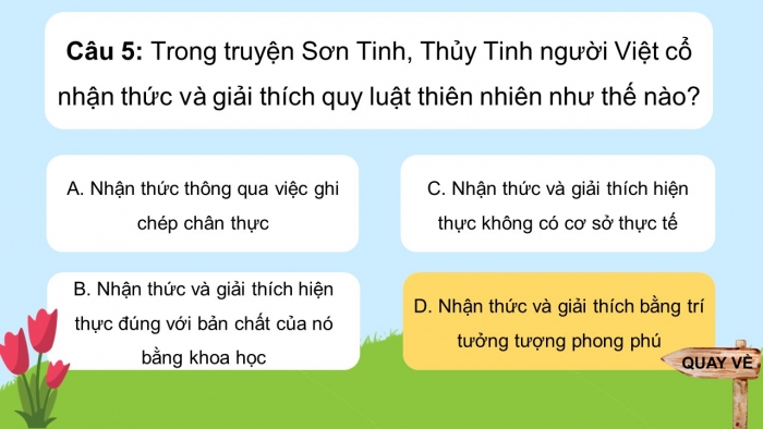 Trò chơi khởi động Ngữ văn 6 kết nối Bài 6: Sơn Tinh, Thuỷ Tinh