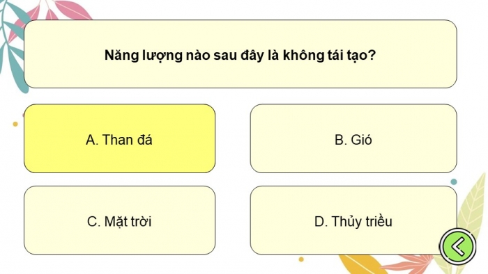 Trò chơi khởi động Công nghệ 6 cánh diều Bài 4: Sử dụng năng lượng trong gia đình