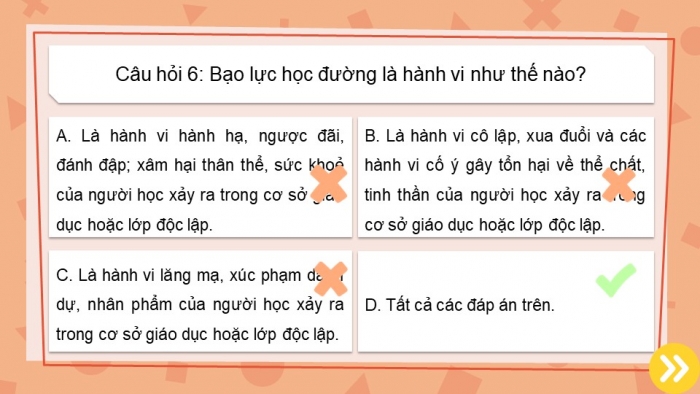 Trò chơi khởi động Công dân 7 kết nối Bài 7: Phòng, chống bạo lực học đường
