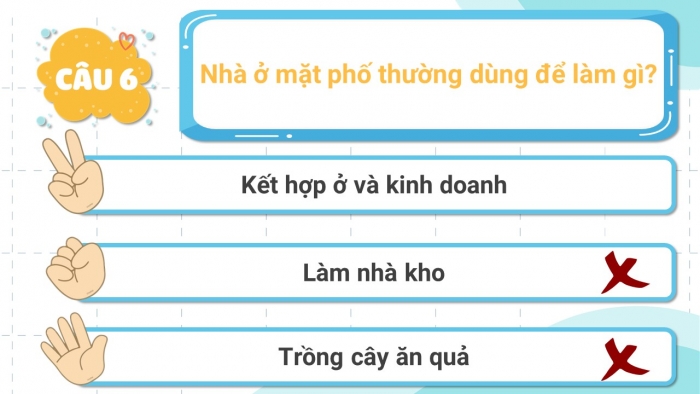 Trò chơi khởi động Công nghệ 6 kết nối Bài 1: Khái quát về nhà ở