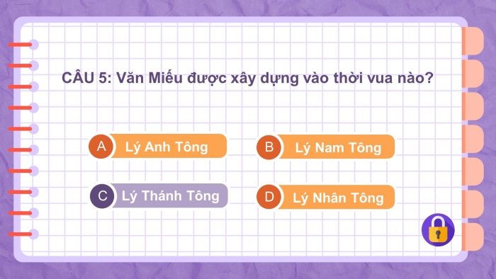 Trò chơi khởi động Lịch sử Địa lí 4 kết nối Bài 13: Văn Miếu - Quốc Tử Giám