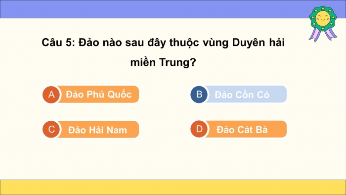 Trò chơi khởi động Lịch sử Địa lí 4 kết nối Bài 15: Thiên nhiên vùng Duyên hải miền Trung