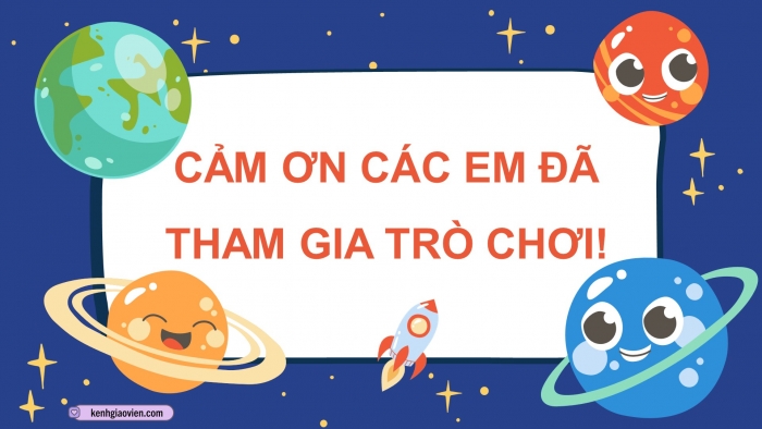 Trò chơi khởi động Địa lí 6 kết nối Bài 6: Trái Đất trong hệ Mặt Trời
