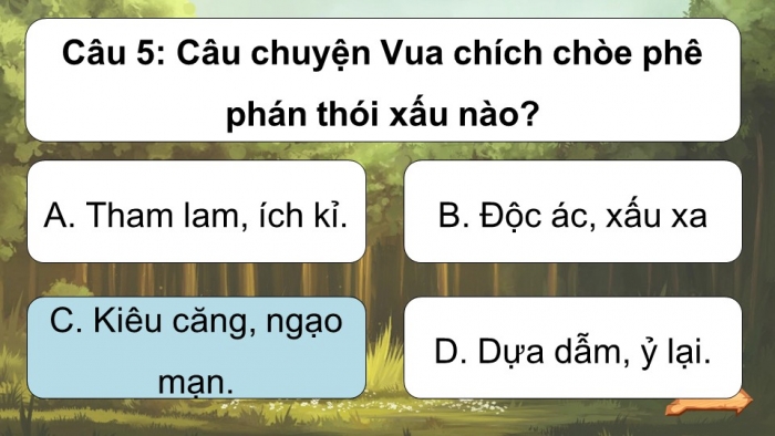 Trò chơi khởi động Ngữ văn 6 kết nối Bài 7: Vua chích choè