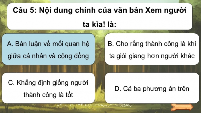 Trò chơi khởi động Ngữ văn 6 kết nối Bài 8: Xem người ta kìa!