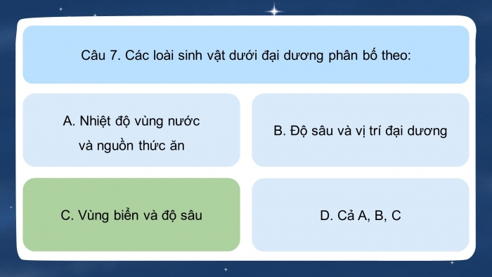 Trò chơi khởi động Địa lí 6 chân trời Bài 20: Sinh vật và sự phân bố các đới thiên nhiên. Rừng nhiệt đới