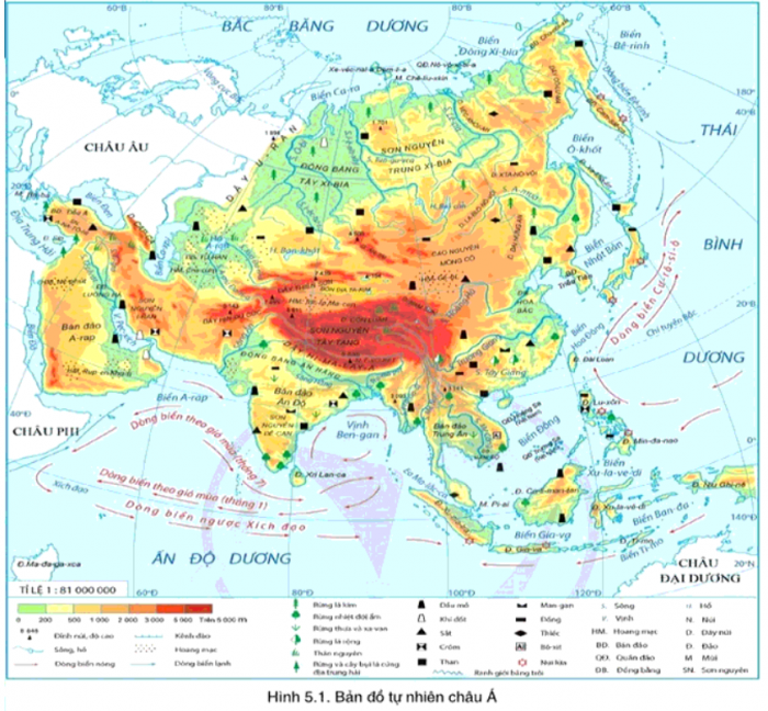 Trắc nghiệm địa lí 7 kết nối bài 5: Vị trí địa lí, đặc điểm tự nhiên châu Á
