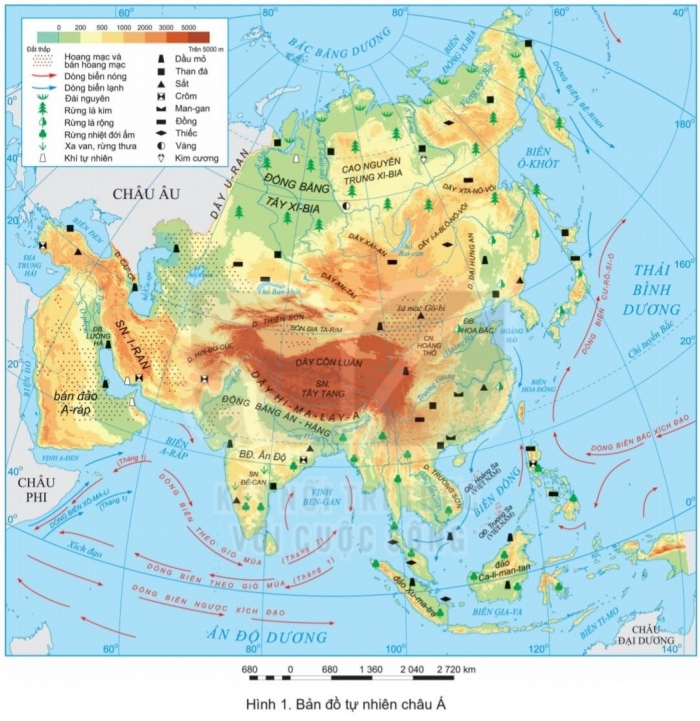 Trắc nghiệm địa lí 7 kết nối bài 5: Vị trí địa lí, đặc điểm tự nhiên châu Á