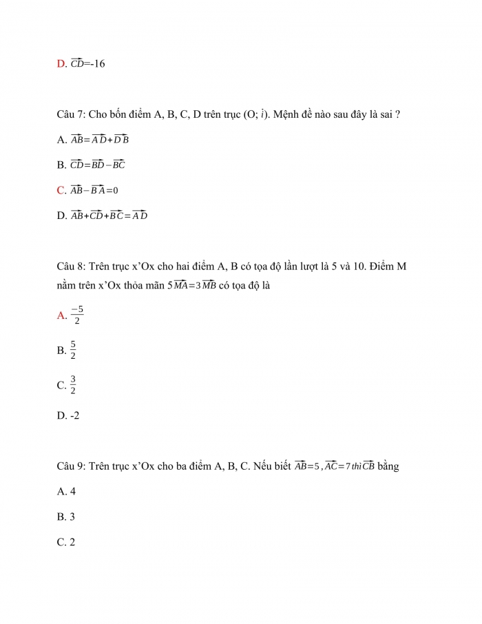 Trắc nghiệm toán 10 kết nối tri thức Bài 10_Vecto trong mặt phẳng tọa độ