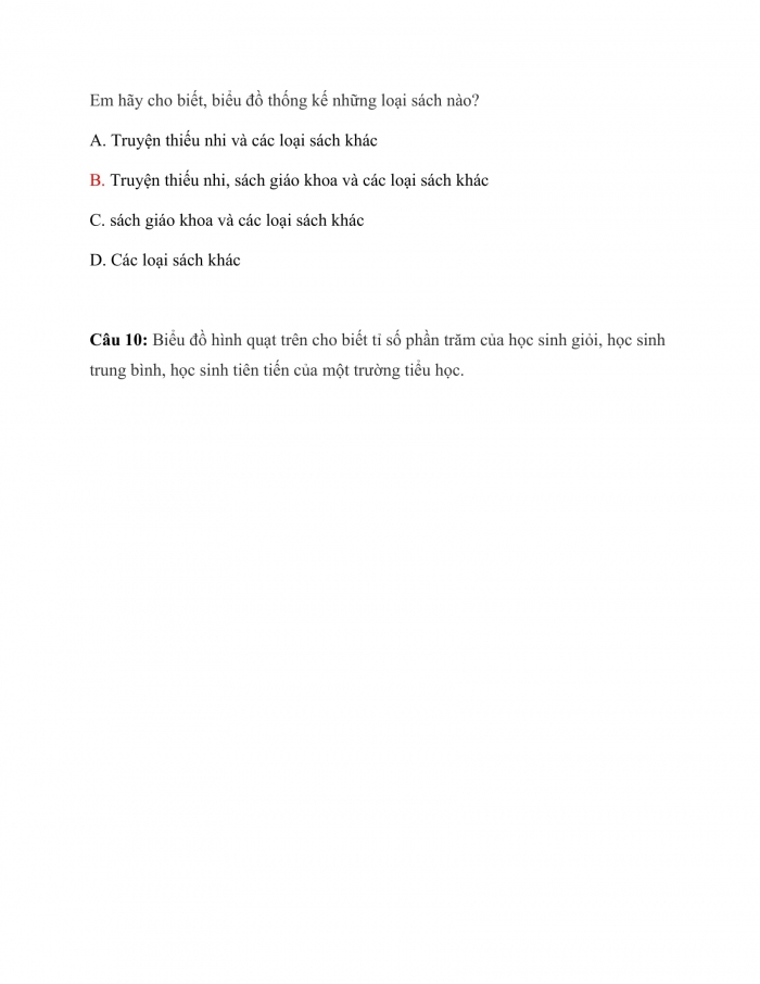 Trắc nghiệm toán 7 kết nối tri thức Bài 18: Biểu đồ hình tròn