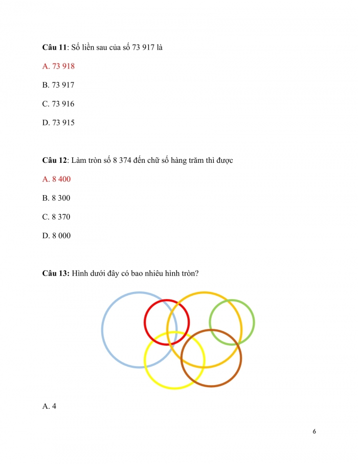 Trắc nghiệm Toán 3 Cánh diều (Tập 2) Bài 19: em vui học toán