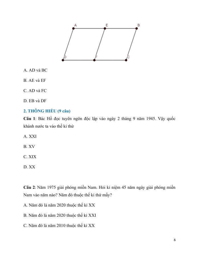 Trắc nghiệm Toán 4 KNTT bài 71: Ôn tập hình học và đo lường