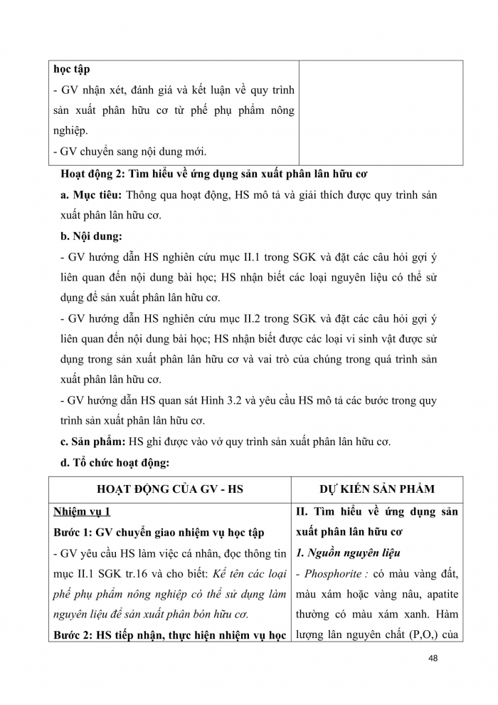 Giáo án chuyên đề công nghệ 10 trồng trọt kết nối bài 3: Một số ứng dụng công nghệ sinh học trong sản xuất phân bón