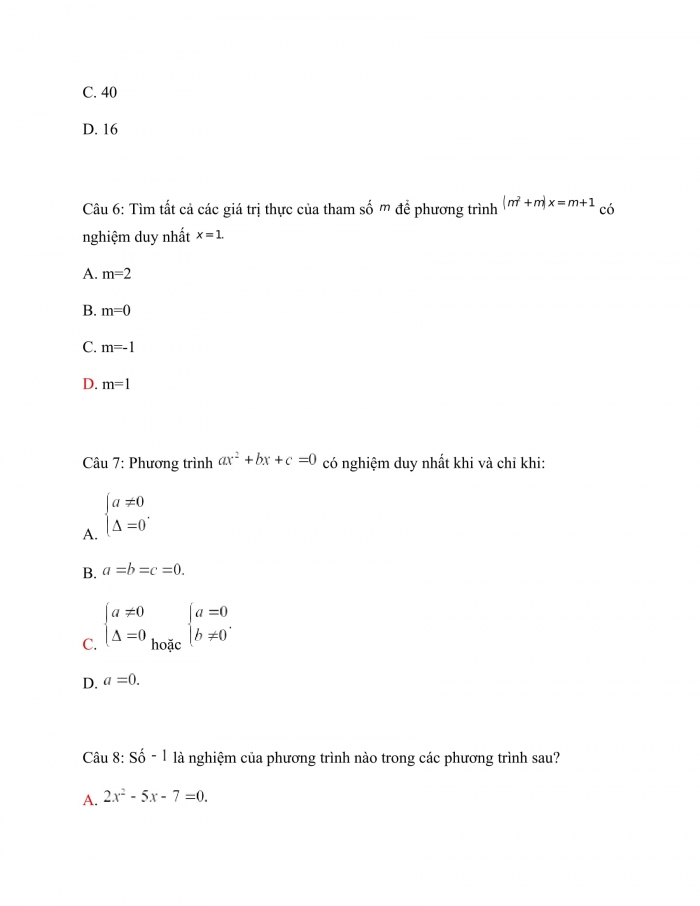 Trắc nghiệm toán 10 cánh diều Chương 3 Bài 5: Hai dạng phương trình quy về phương trình bậc hai
