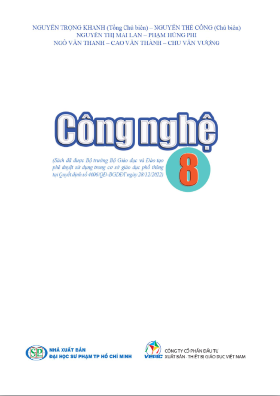 Tải PDF shs Công nghệ 8 Cánh diều