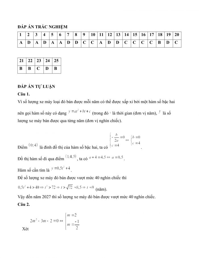 Đề thi cuối kì 2 toán 10 kết nối tri thức (Đề số 3)