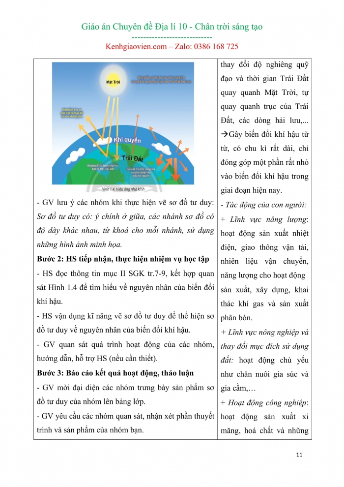 Giáo án chuyên đề địa lí 10 chân trời sáng tạo