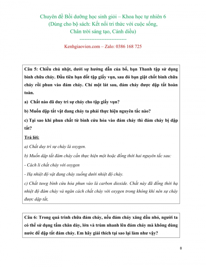 Giáo án bồi dưỡng học sinh giỏi KHTN 6