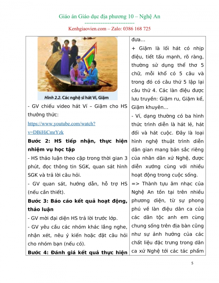 Tài liệu giáo dục địa phương lớp 10 Nghệ An