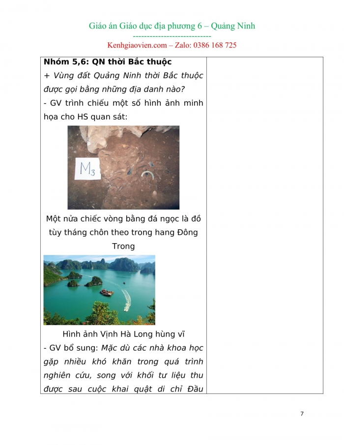 Tài liệu giáo dục địa phương lớp 6 Quảng Ninh