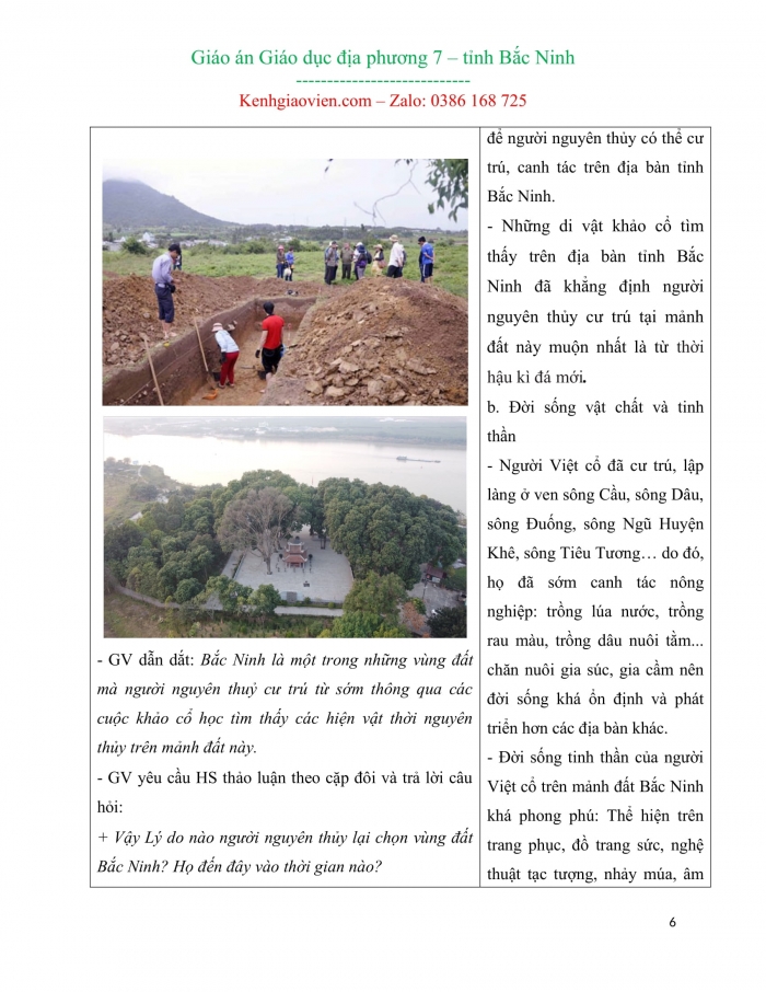 Tài liệu giáo dục địa phương lớp 7 Bắc Ninh