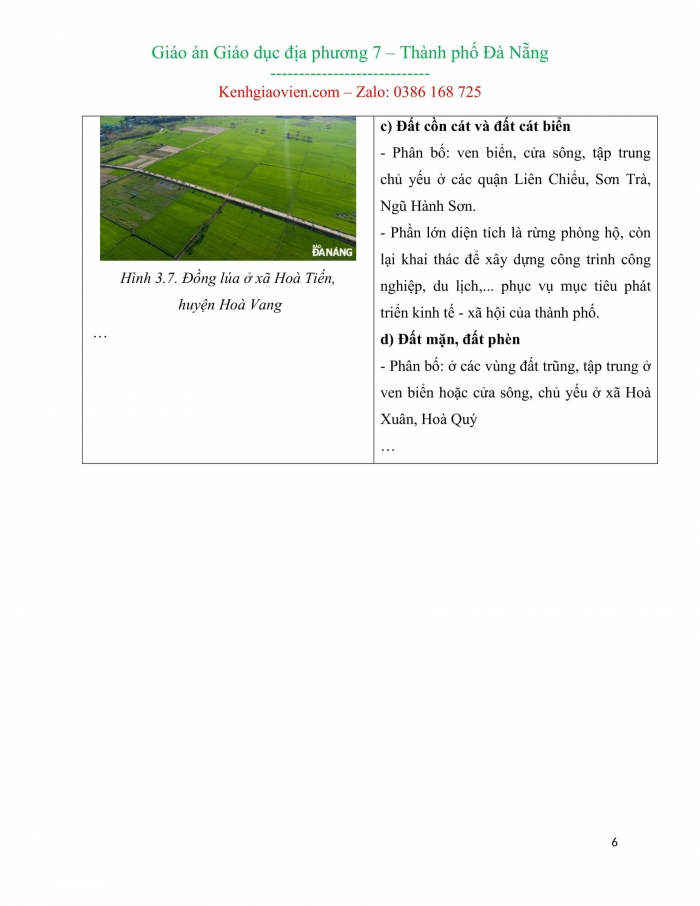 Tài liệu giáo dục địa phương lớp 7 Đà Nẵng