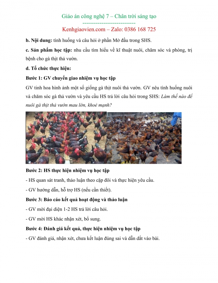 Giáo án kì 2 công nghệ 7 chân trời sáng tạo