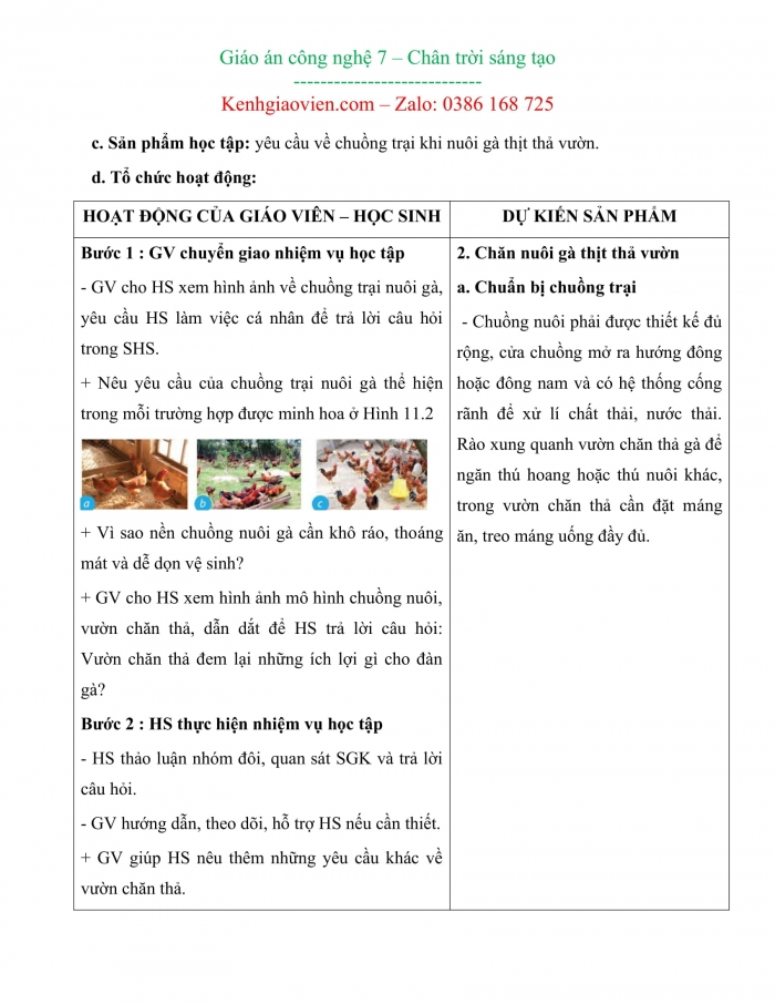 Giáo án kì 2 công nghệ 7 chân trời sáng tạo