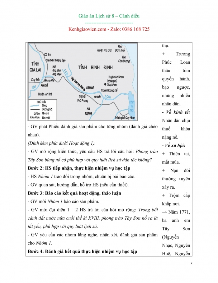 Giáo án kì 1 Lịch sử 8 cánh diều