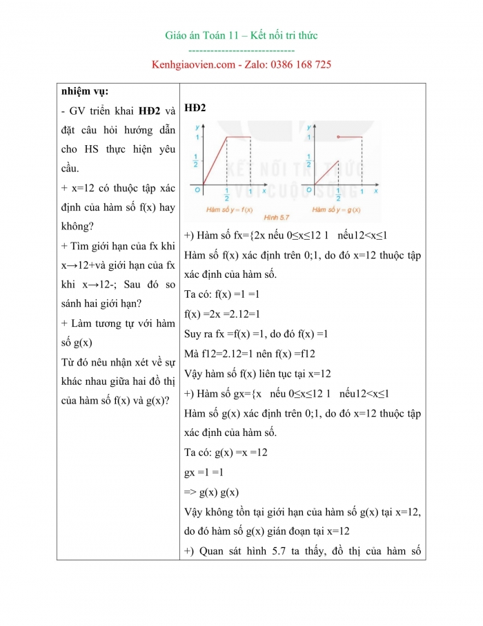 Giáo án kì 1 Toán 11 kết nối tri thức