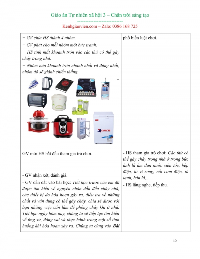 Giáo án tự nhiên và xã hội 3 kì 1 chân trời sáng tạo